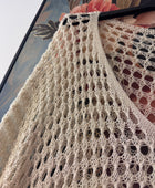 Pull crochet beige