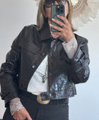 Blouson similicuir croco TU 36/44