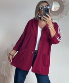 Veste casuel bordeaux jolie forme