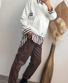 Sweat-shirt blanc Mael