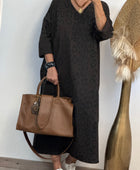 Robe longue Léo marron TU 46/54