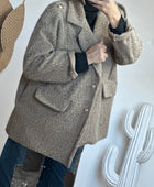 Veste moumoute taupe