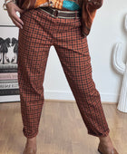 Pantalon vichy terracotta
