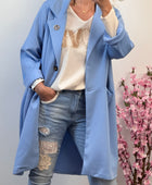 Veste longue Casuel bleue TU 46/52