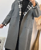 Manteau réversible gris