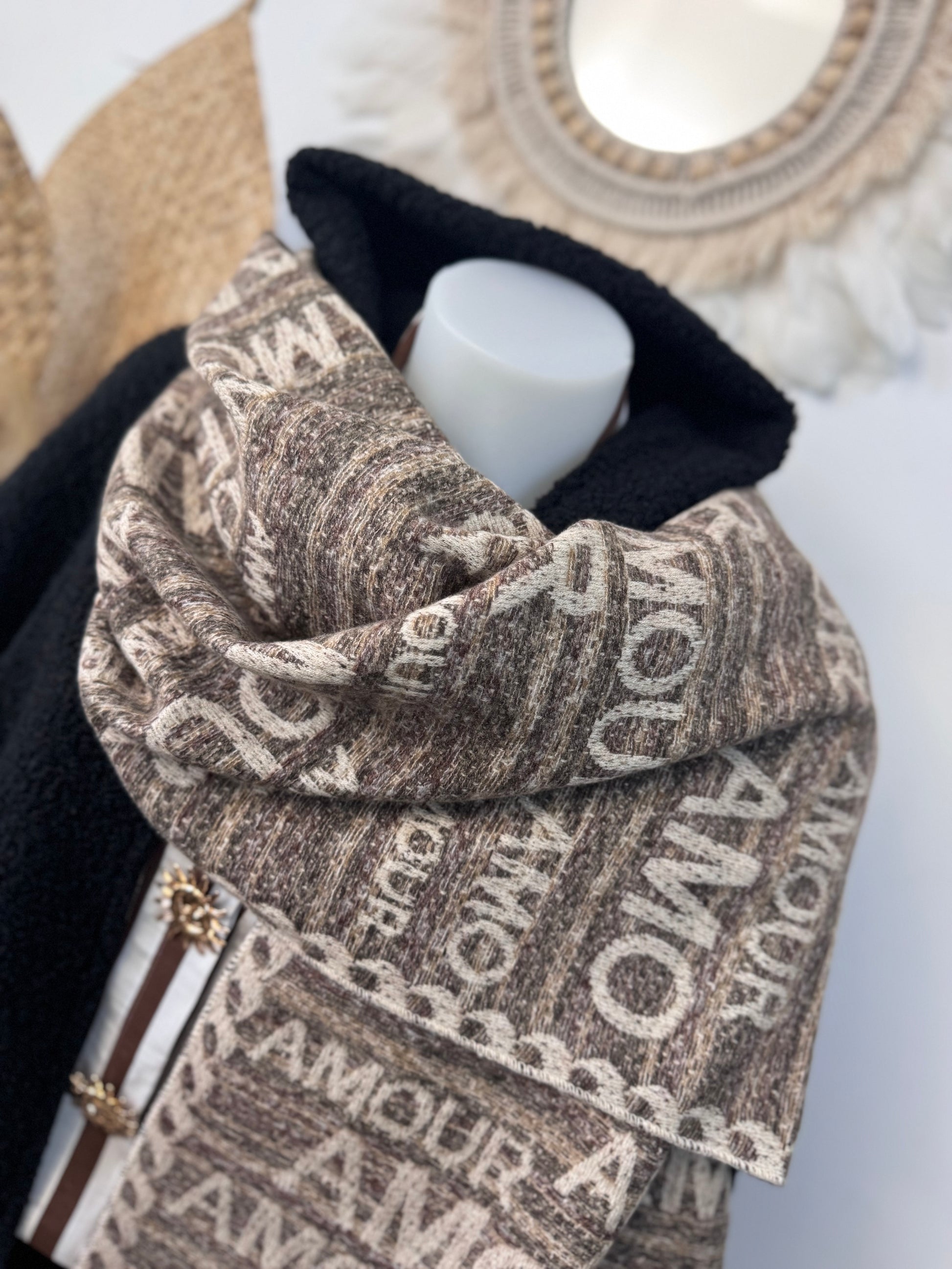 Écharpe cashmere amour