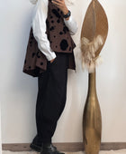 Blouse asymétrique cow marron