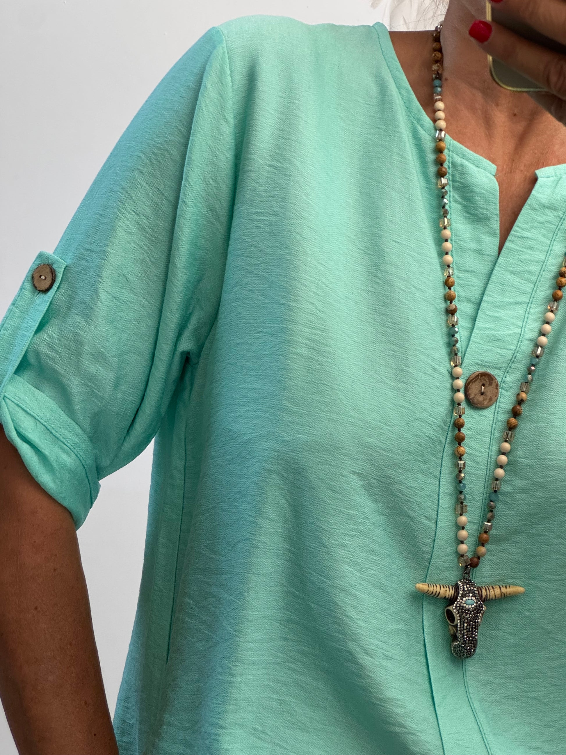 Blouse Lisa turquoise TU 36/44