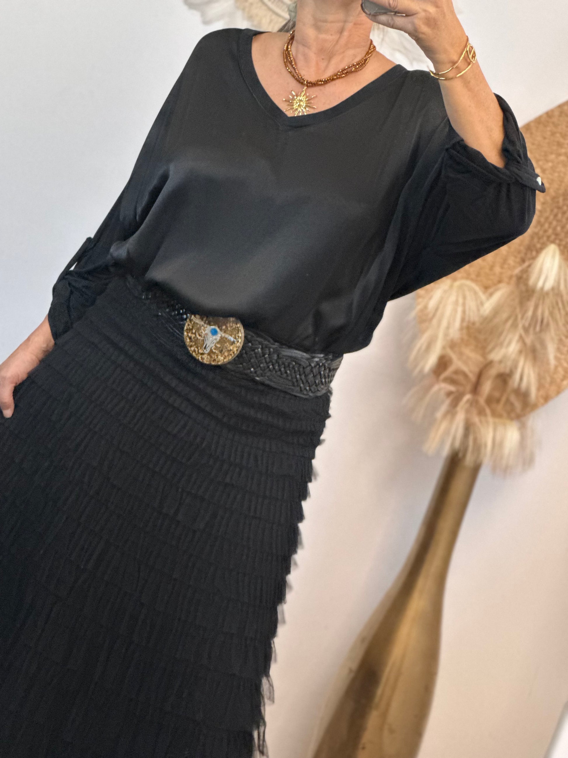 Haut bi matière noir