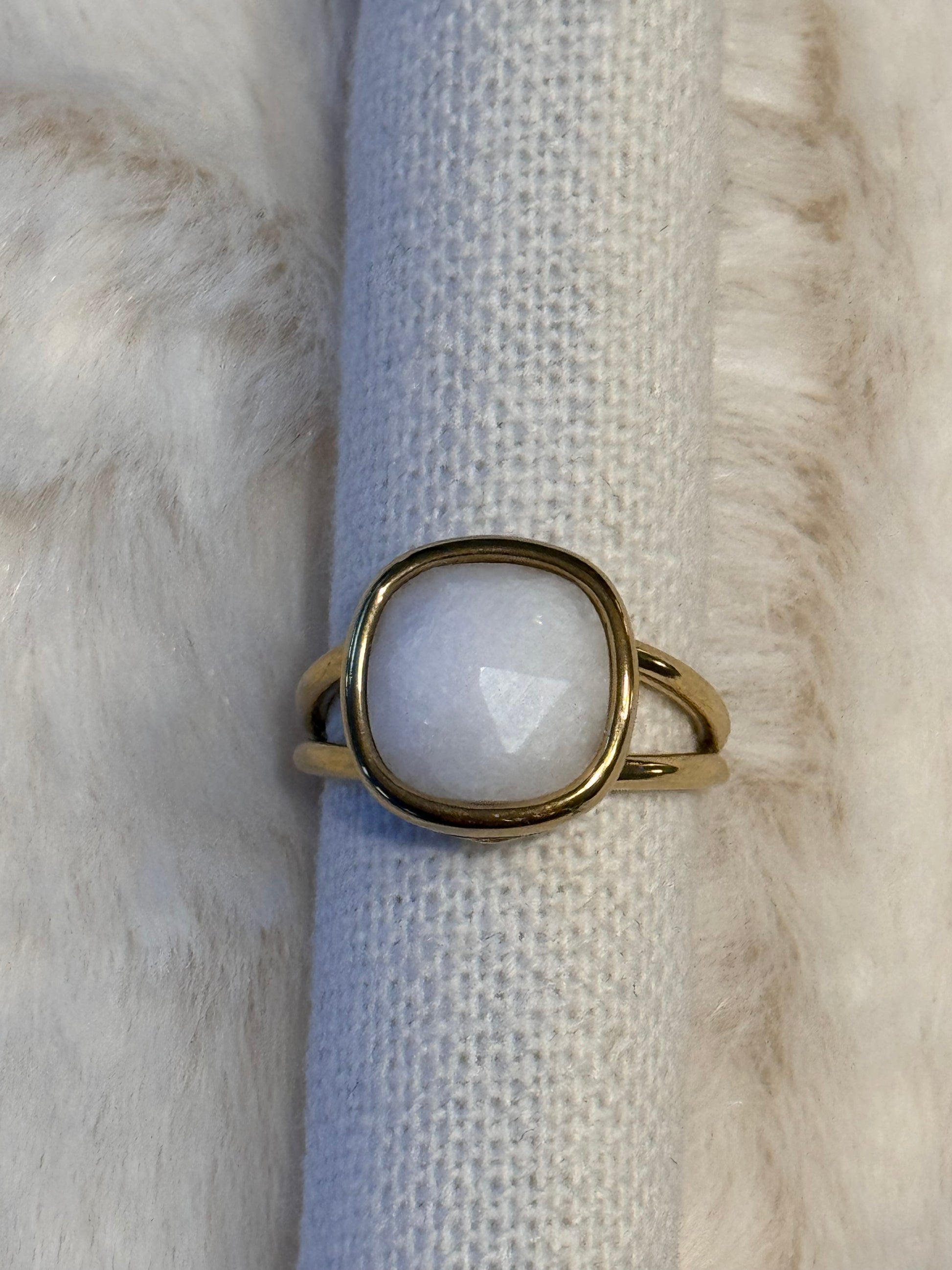 Bague acier inoxydable dorée