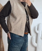 Veste sans manches beige