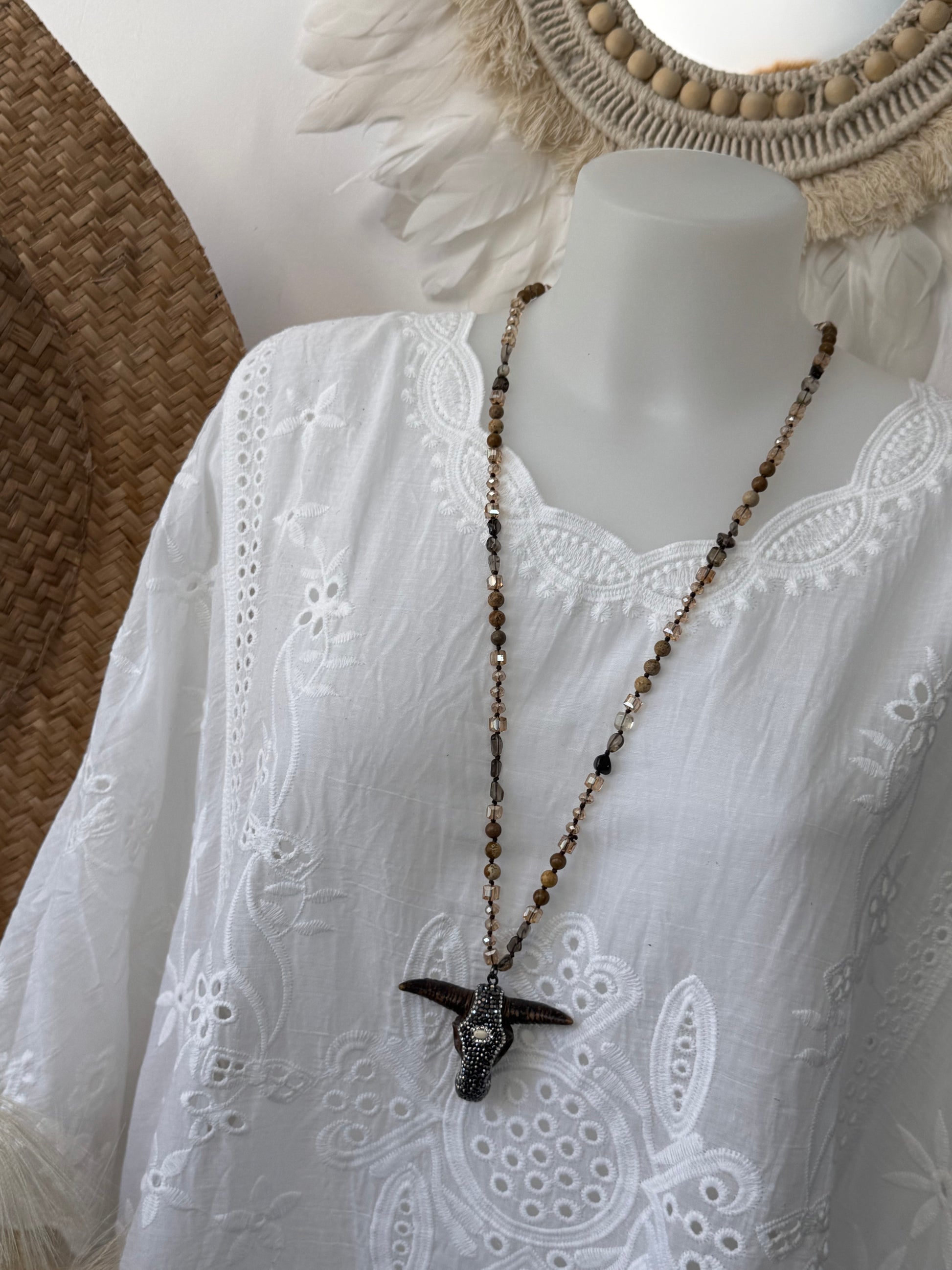 Pendentif tête de buffle