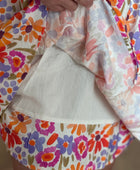 Robe courte fleurs multicolores