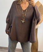 Pull Lucas oversize marron TU 44/54