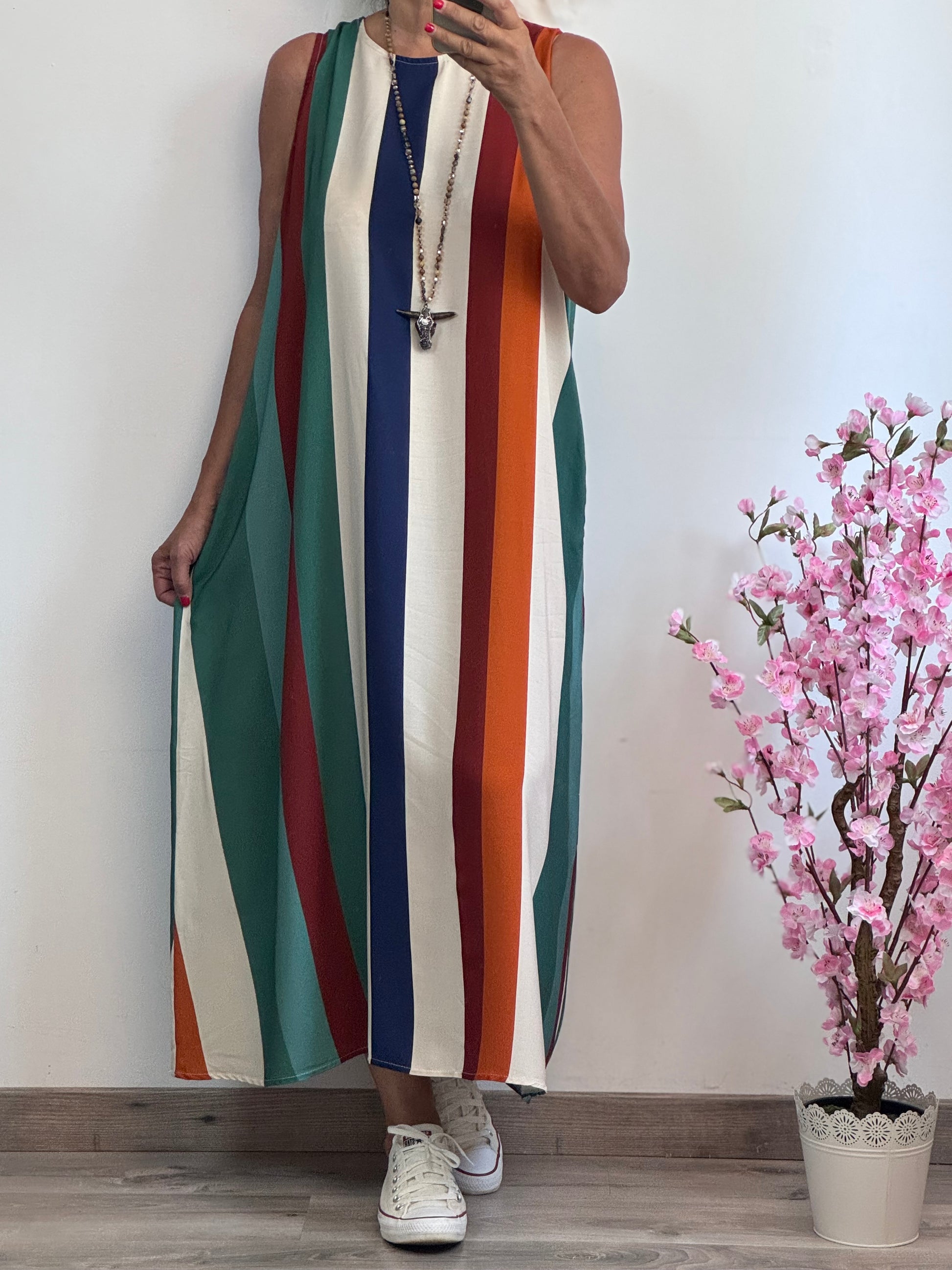 Robe longue Clara multicolore