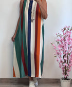 Robe longue Clara multicolore