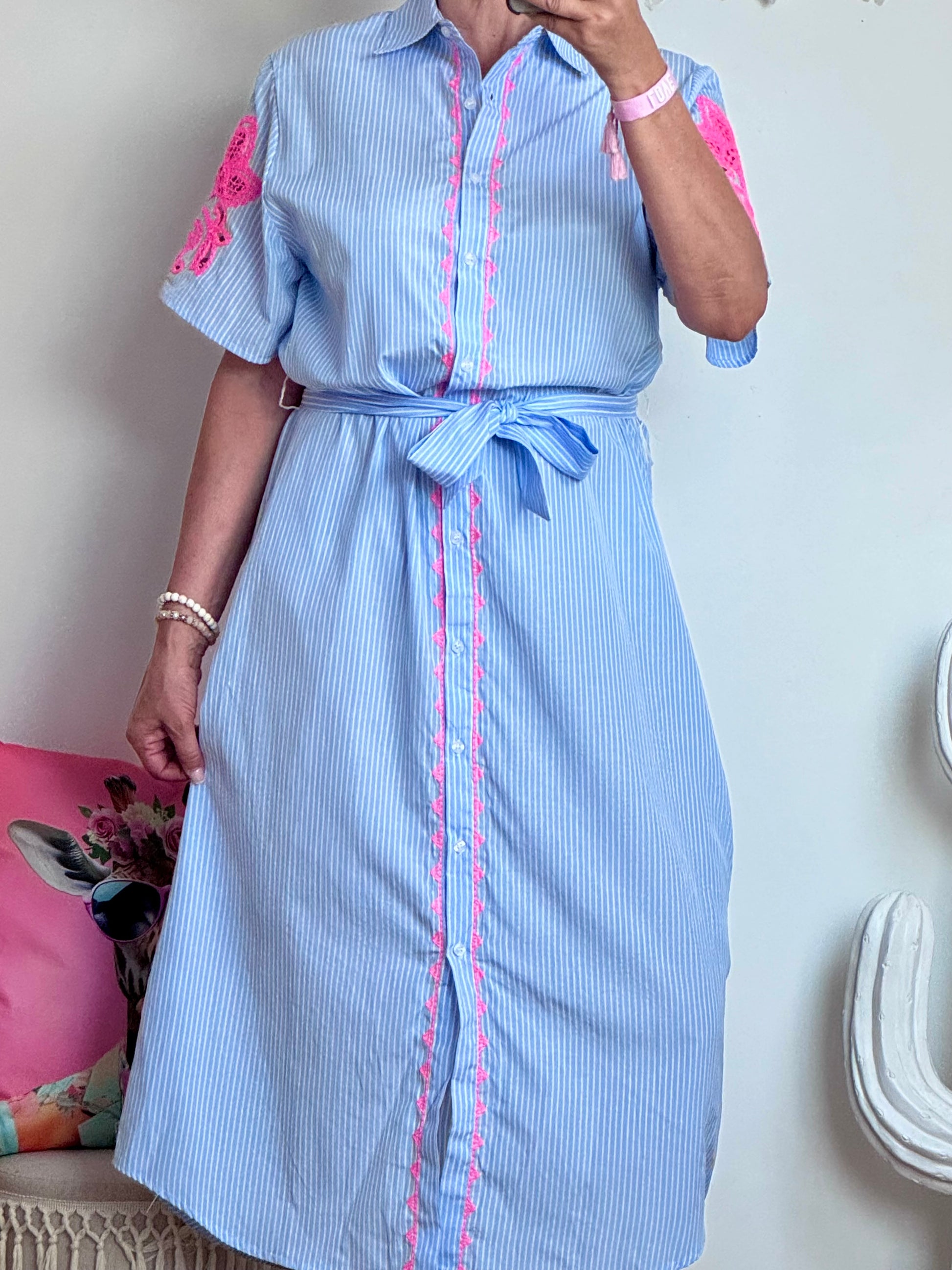 Robe rayures bleues