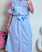 Robe rayures bleues