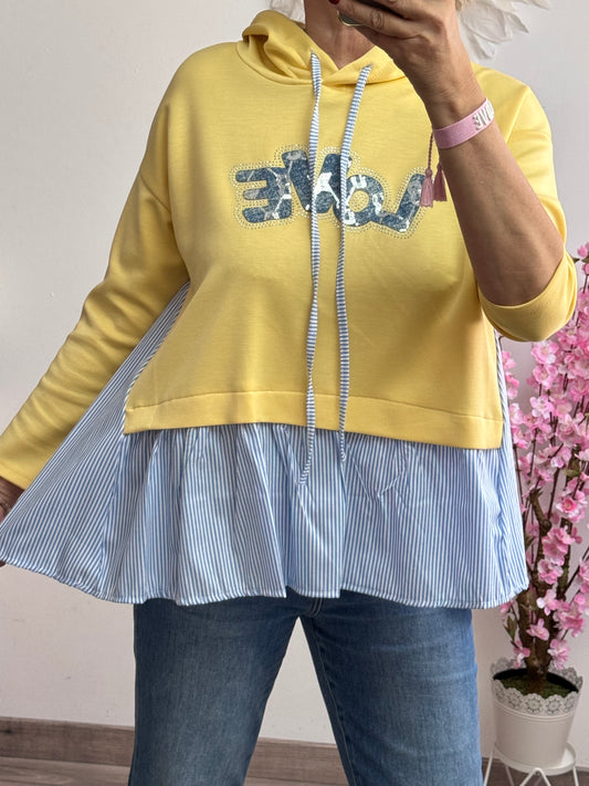Sweat-shirt chemise jaune TU 36/44