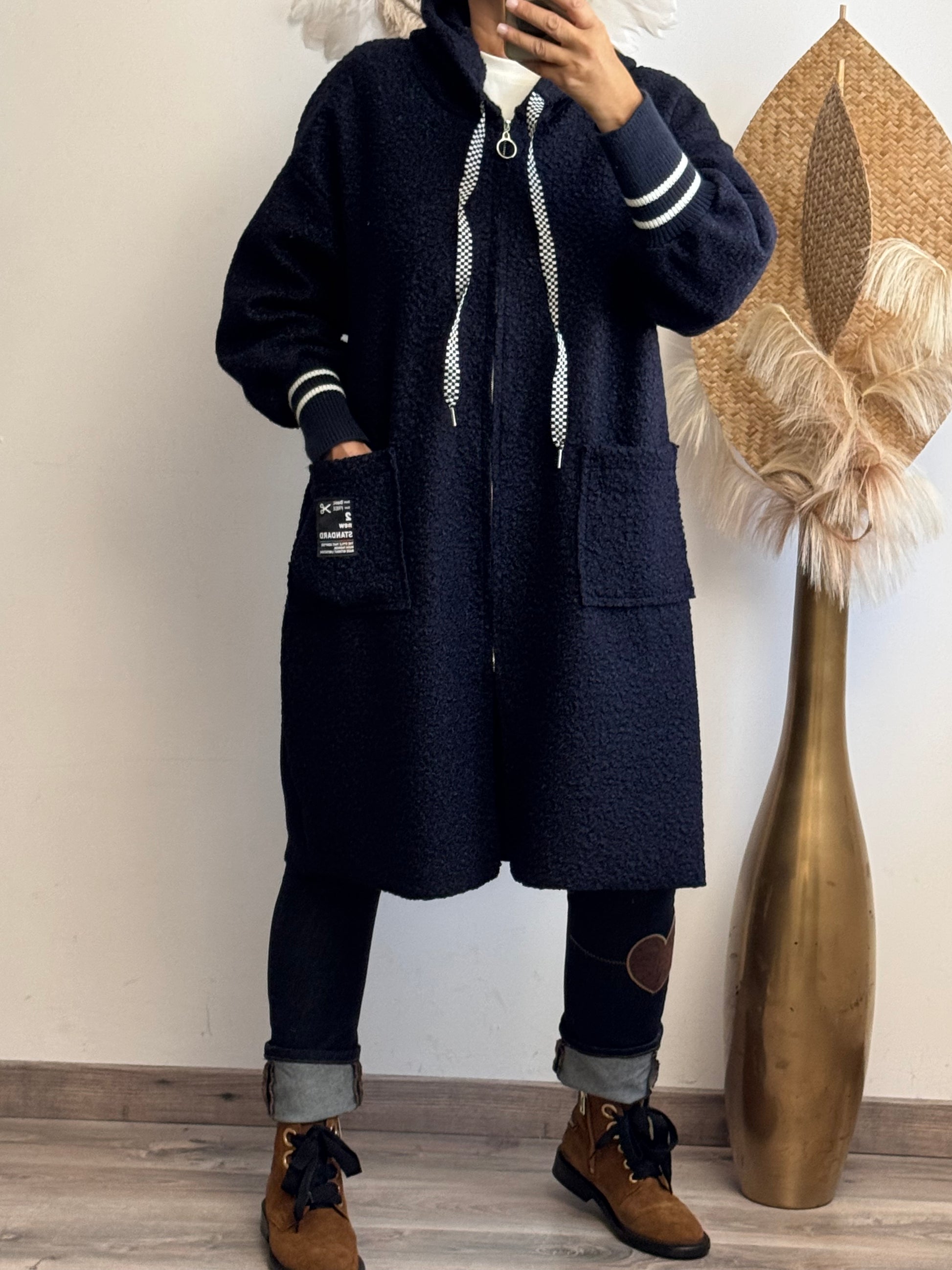 Manteau Octave marine