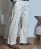 Jeans crème bohème du S au XXL