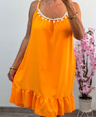 Robe à bretelle orange