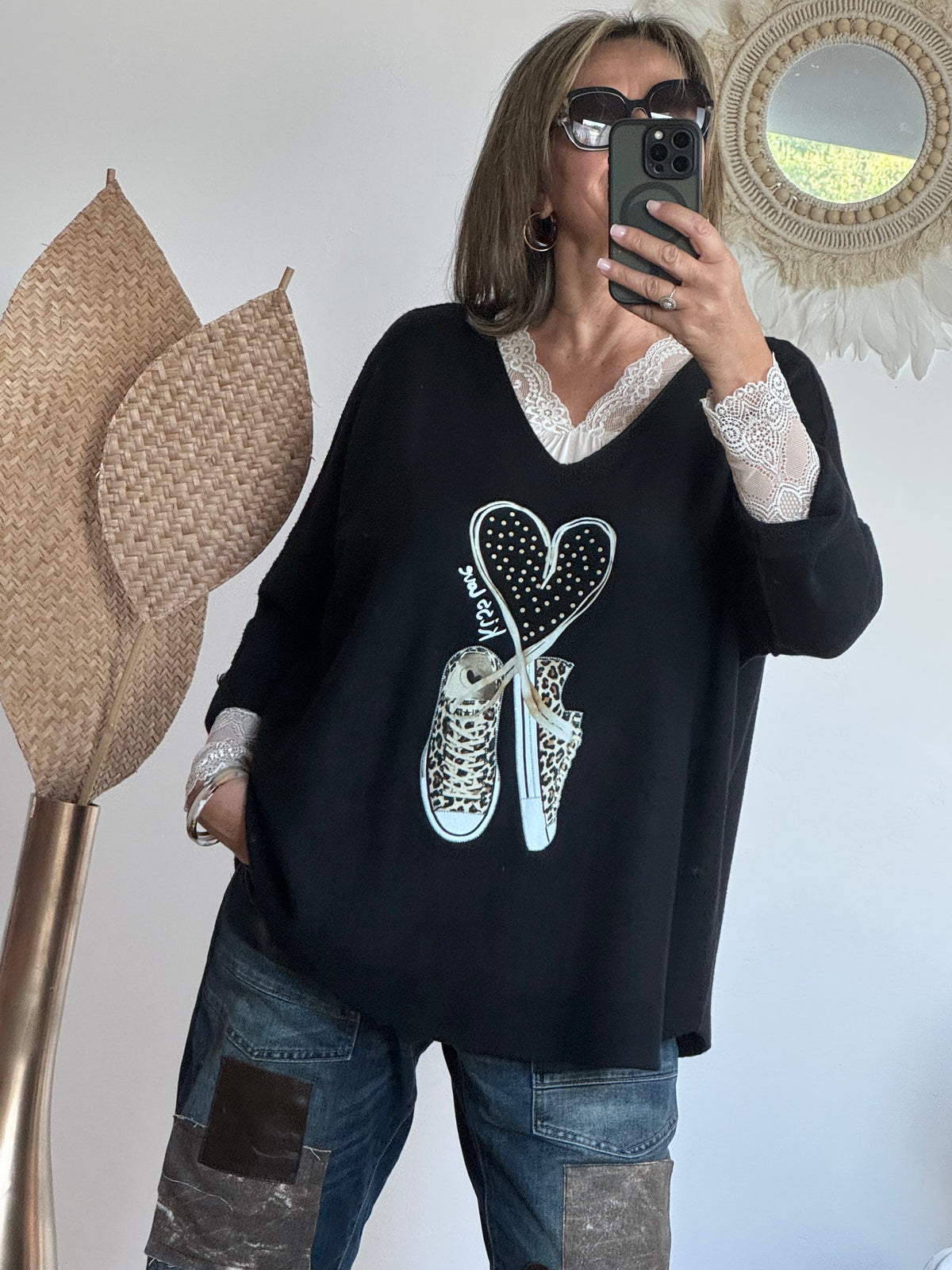 Pull kiss live noir Jolie forme