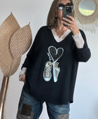 Pull kiss live noir Jolie forme