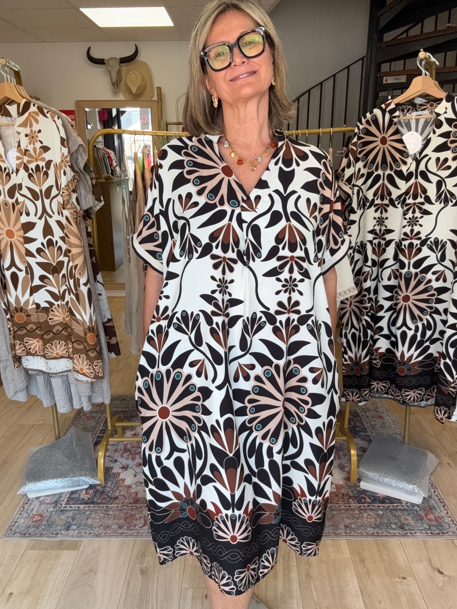 Robe Emma version longue noire TU 40/48