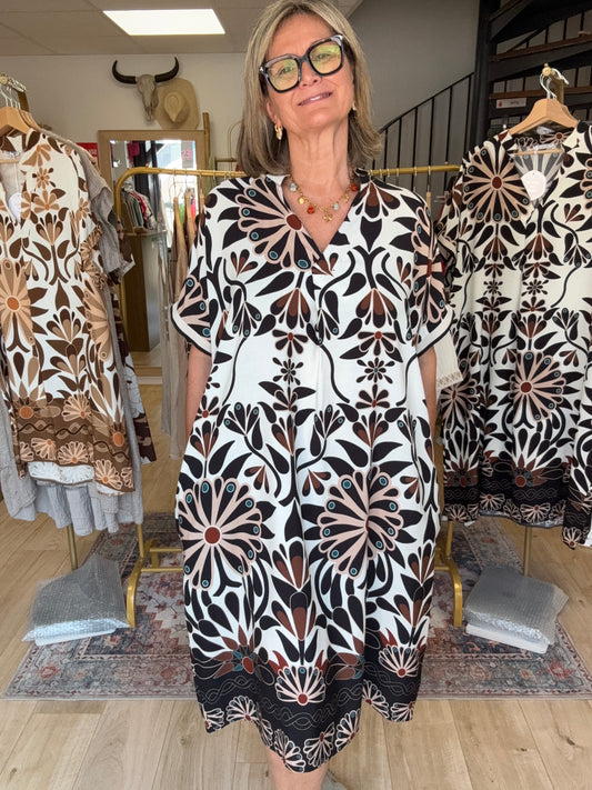 Robe Emma version longue noire TU 40/48