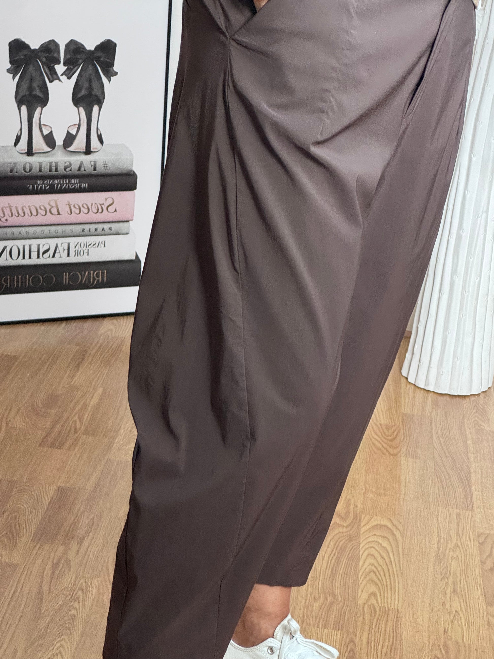 Pantalon style japonais marron