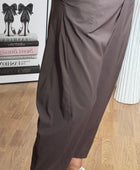 Pantalon style japonais marron
