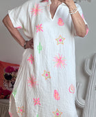Robe gaze de coton blanche