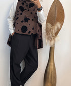 Blouse asymétrique cow marron