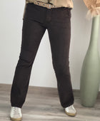 Pantalon flare velours chocolat