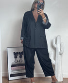 Veste blazer Alan noir fines rayures TU 40/48