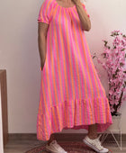 Robe gaz de coton Elsa rose