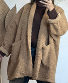 Veste très oversize camel