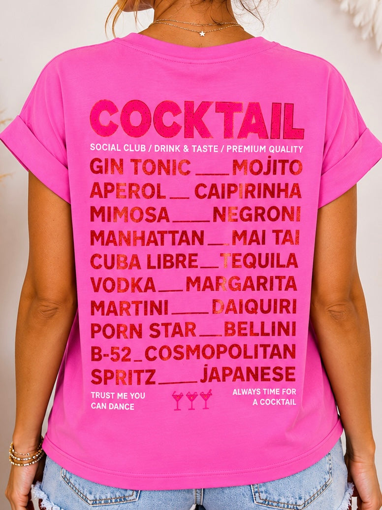 Teeshirt Cocktail rose