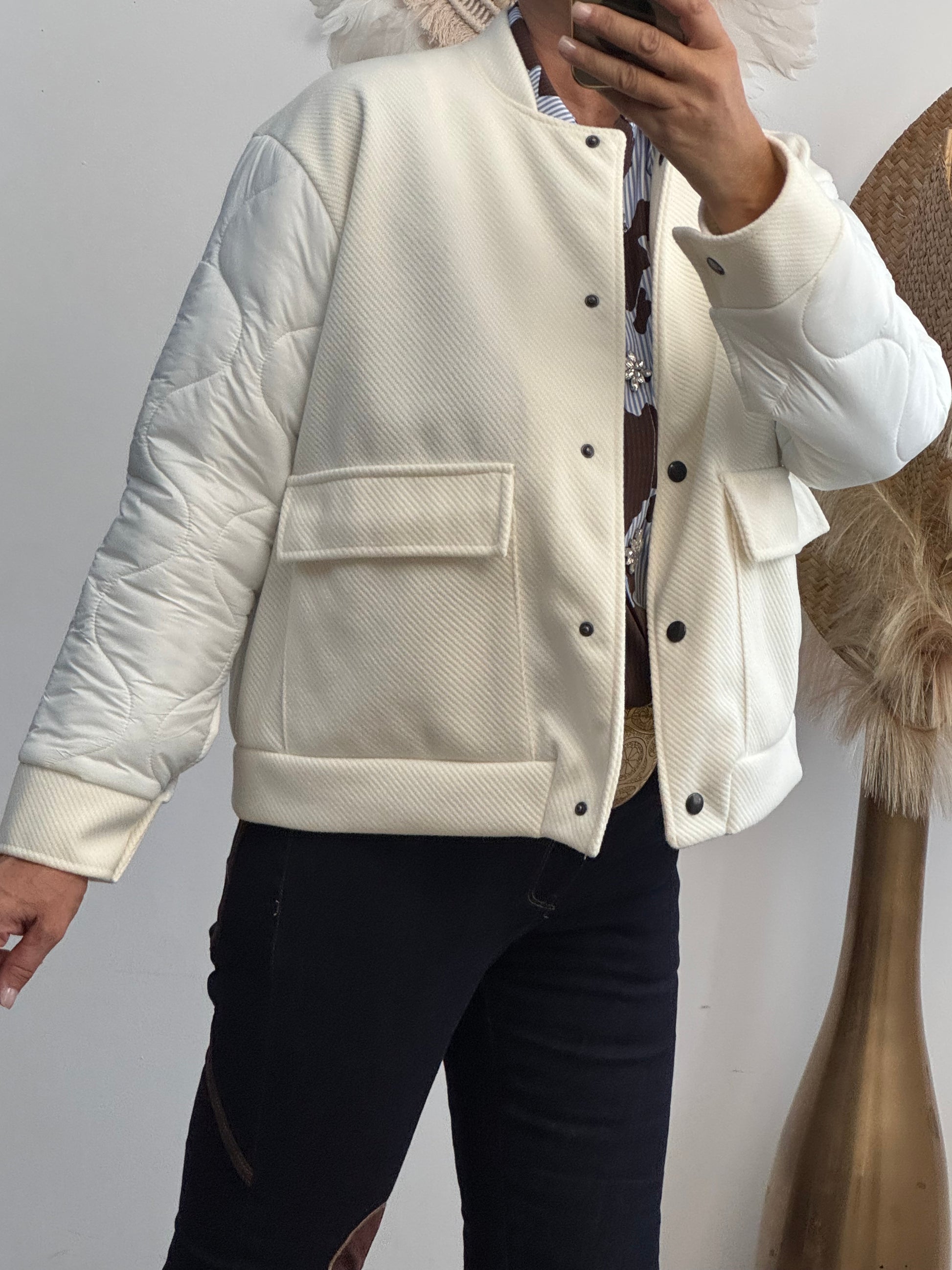 Blouson blanc cassé