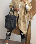 Sac jeans usé noir