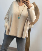 Pull Lucas oversize beige TU 44/54