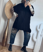 Pull oversize noir