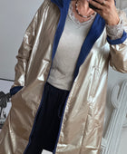 Veste coupe vent réversible marine /dorée