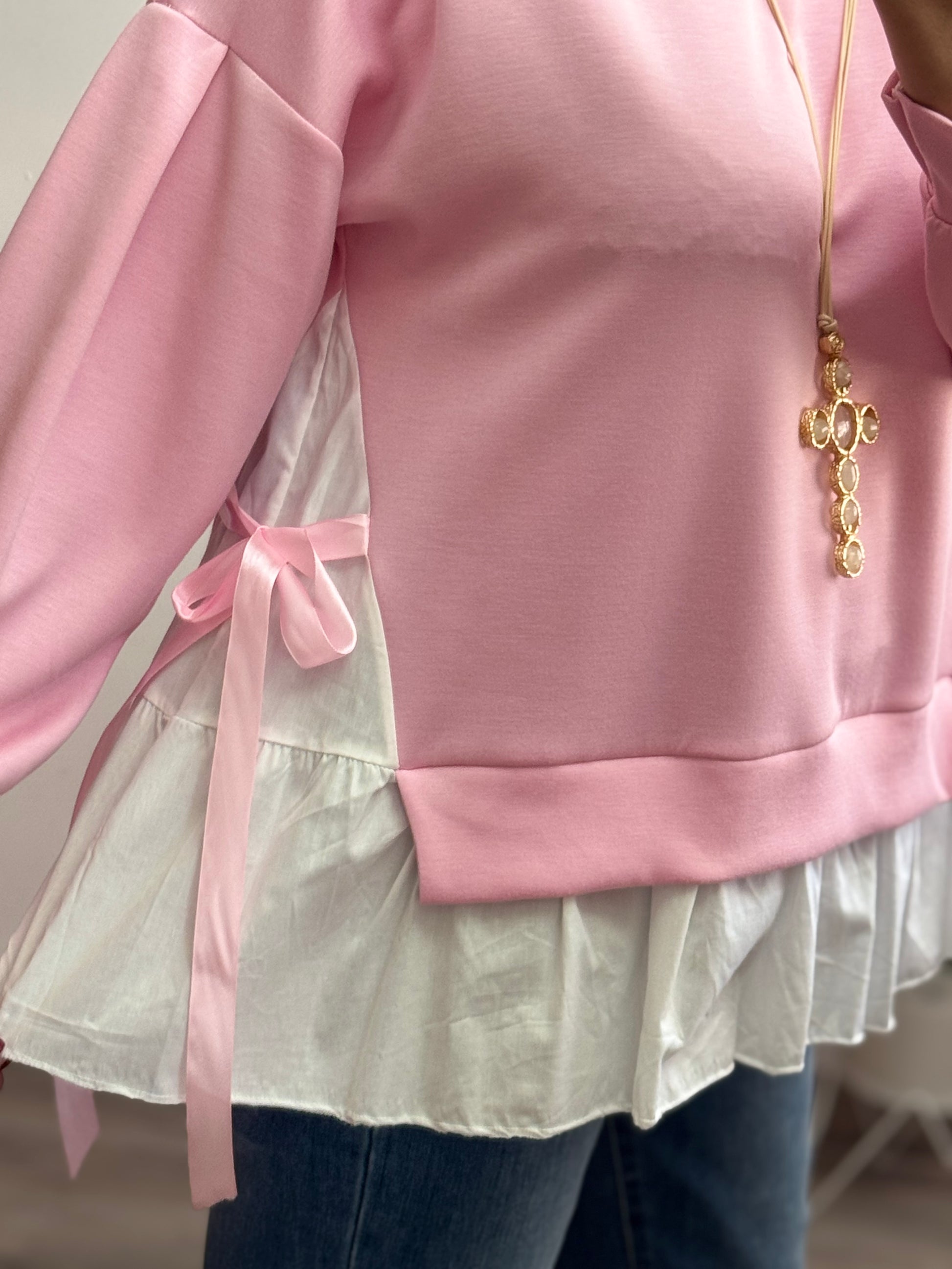 Sweat-shirt chemise rose TU 36/44