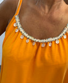 Robe à bretelle orange