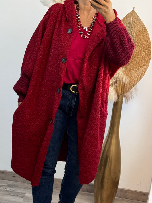 Manteau Marceau bordeaux