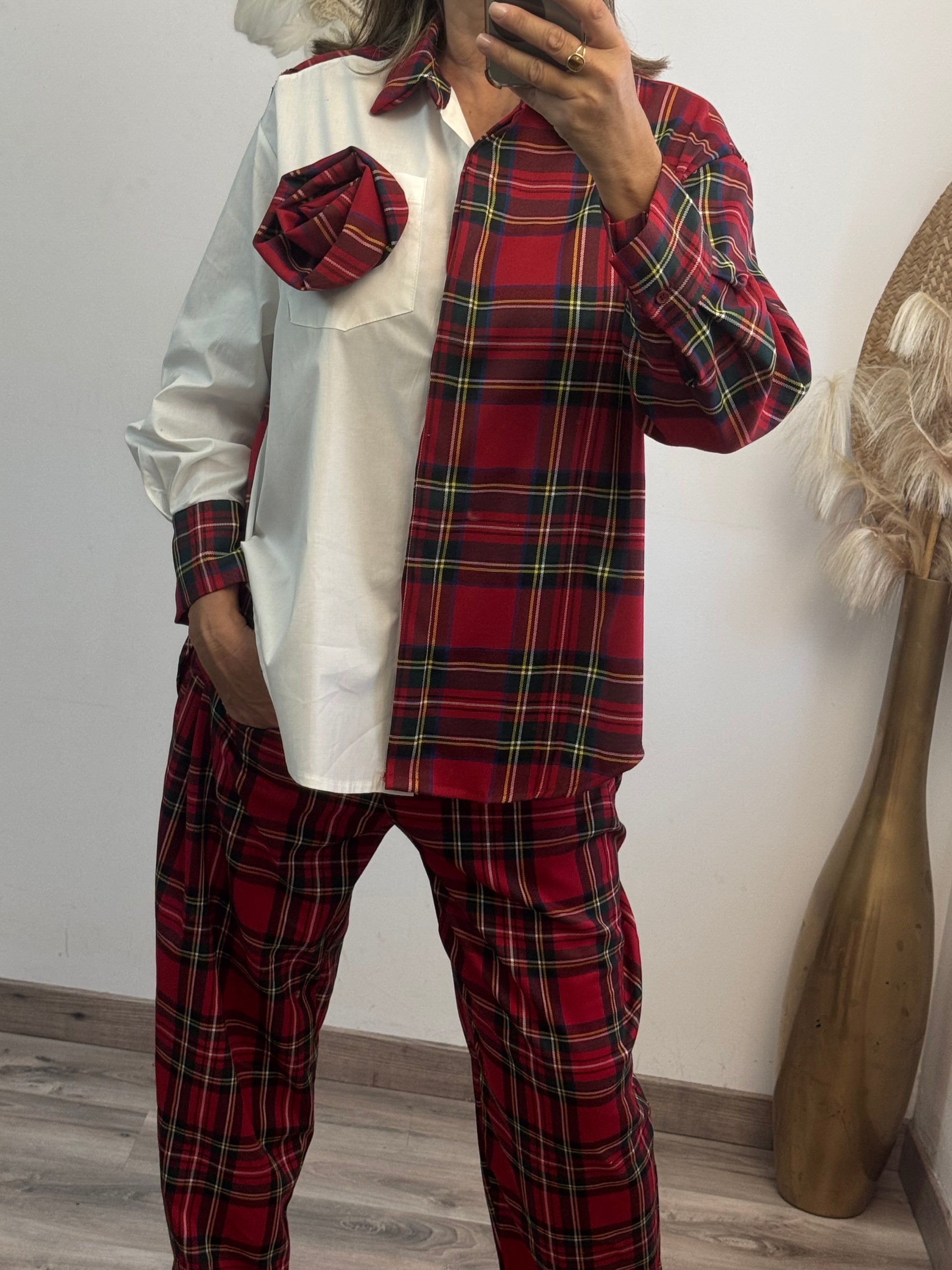 Chemise tartan rouge TU 40/46