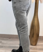 Jeans mom fit gris plusieurs tailles du 38 au 48