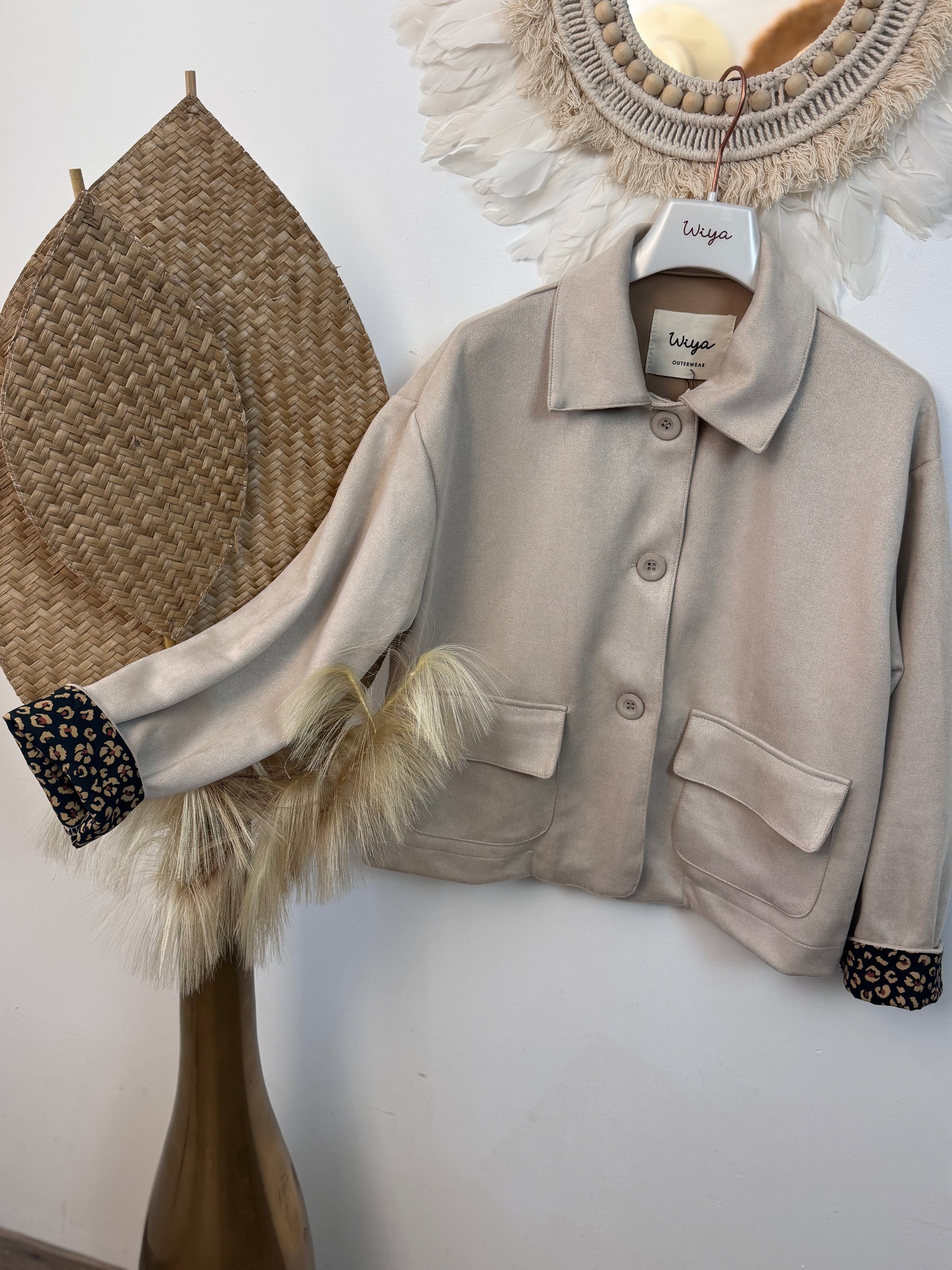 Veste suédine beige TU 36/42